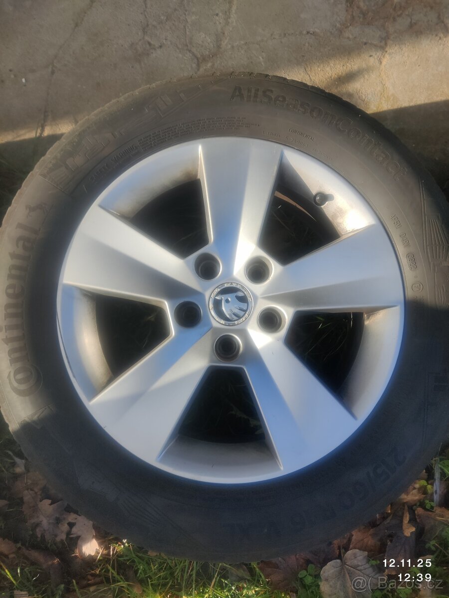 Alu kola 5x112 R16 pneu 215/60/R16