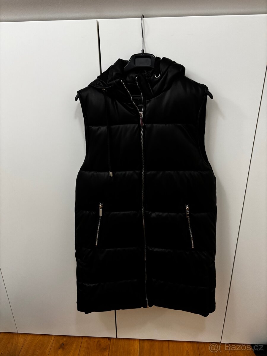 Dámská dlouhá zimní vesta, vel. M, Zara