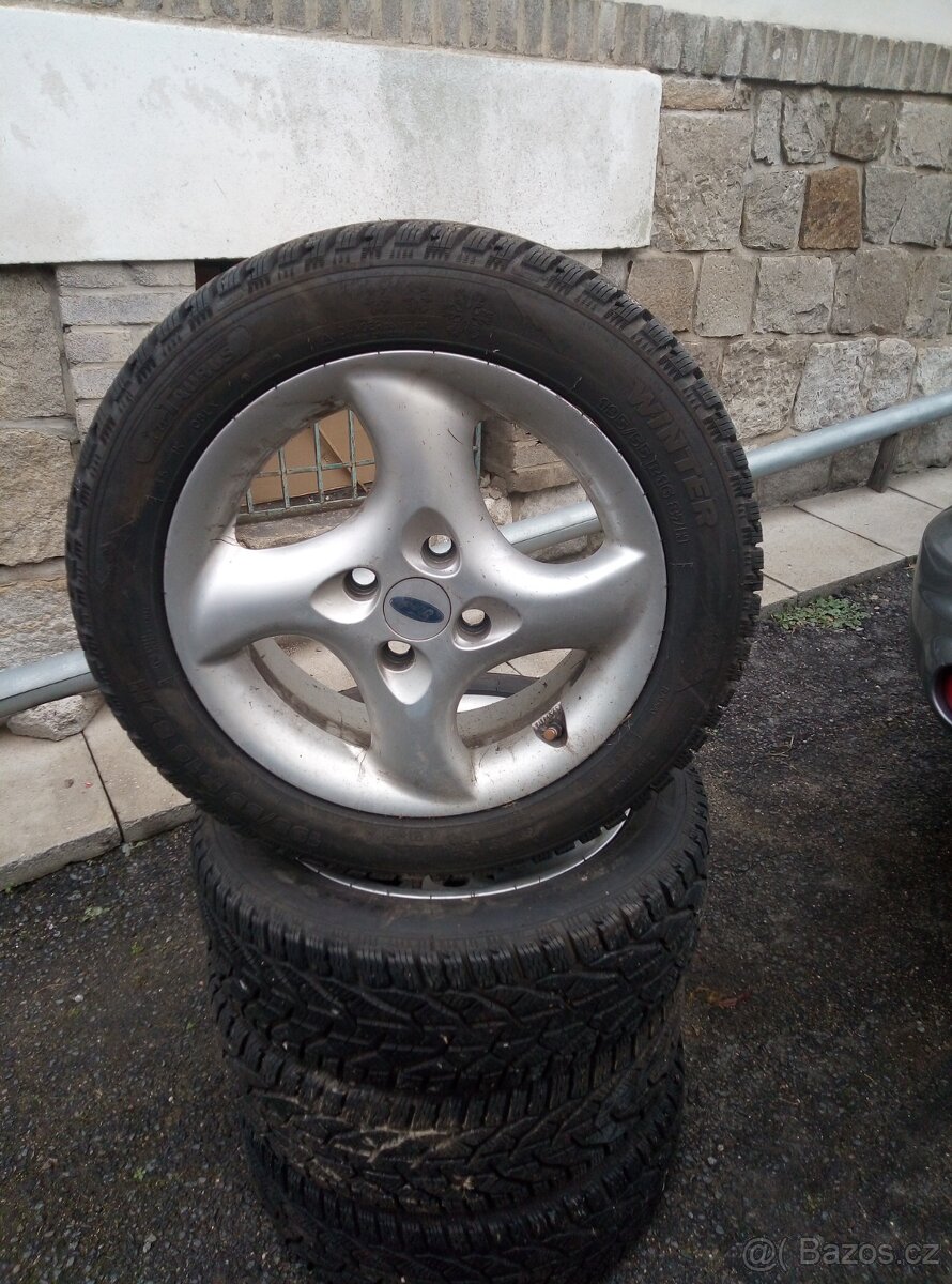 Alu kola Ford 16" 4x108 195x55x16 Zimni pneu nové
