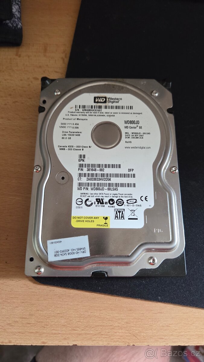 Western Digital WD800JD 80GB SATA HDD