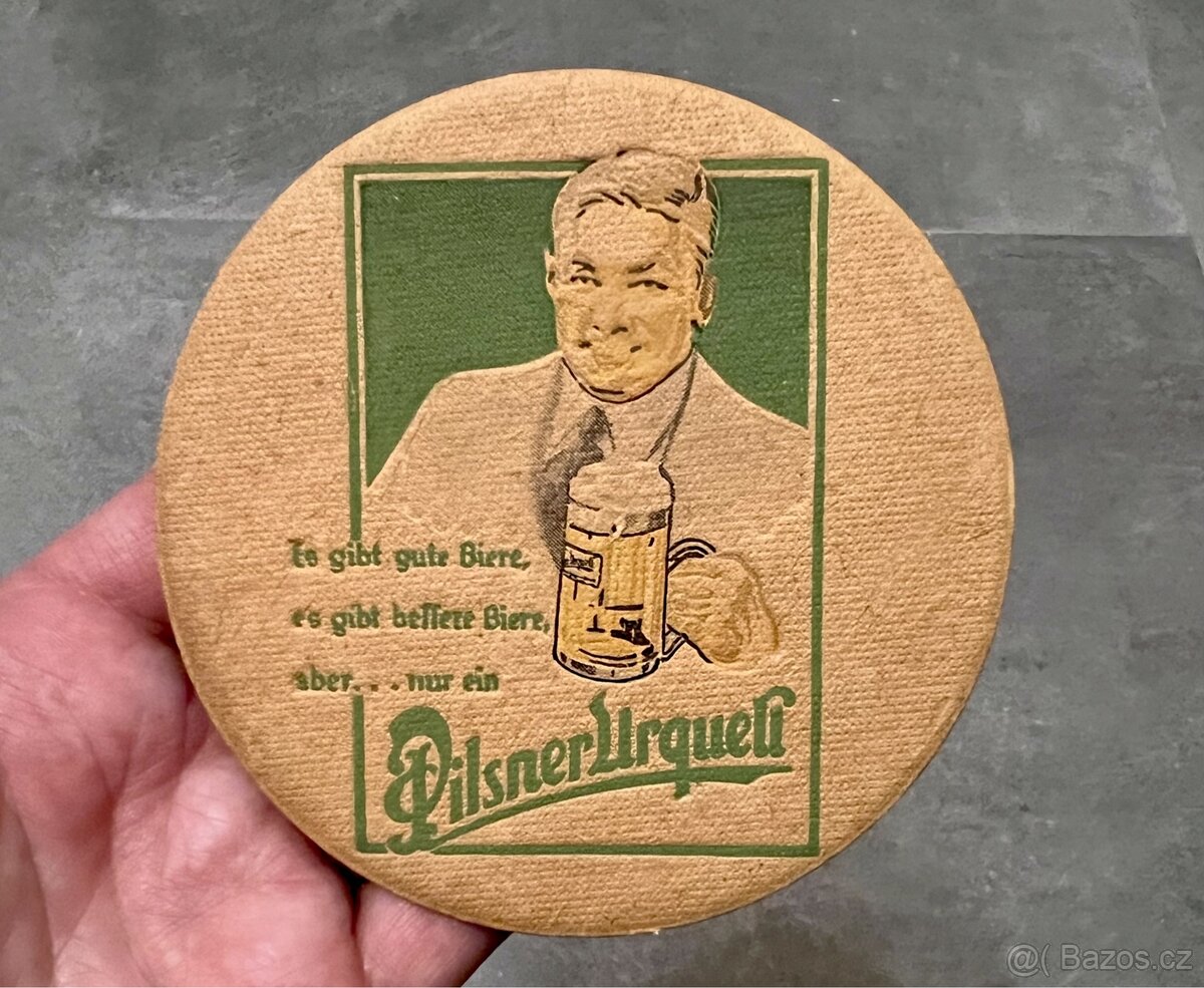 PIVOVAR PILSNER URQUELL - PŘEDVÁLEČNÝ PIVNÍ TÁCEK