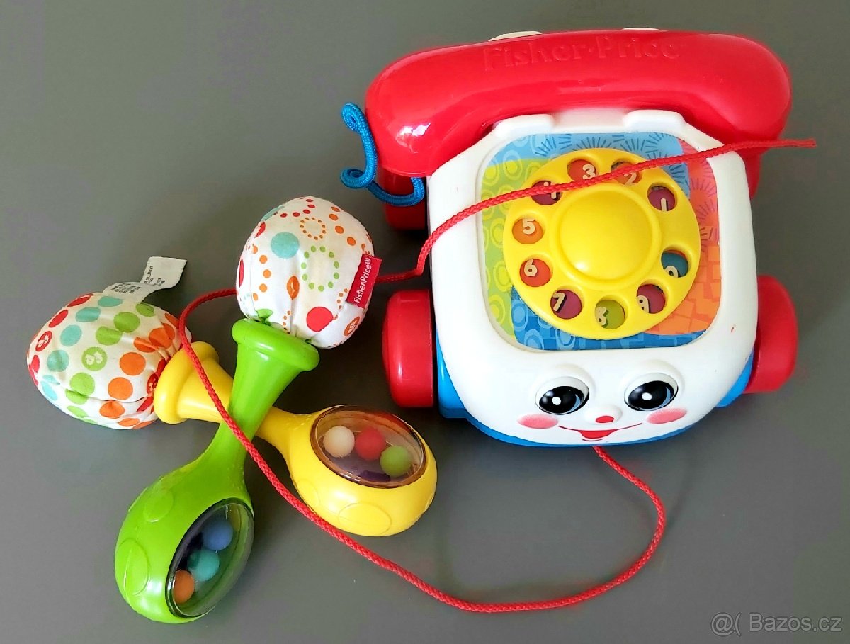 Fisher-Price hračky: telefon a štěrkotky