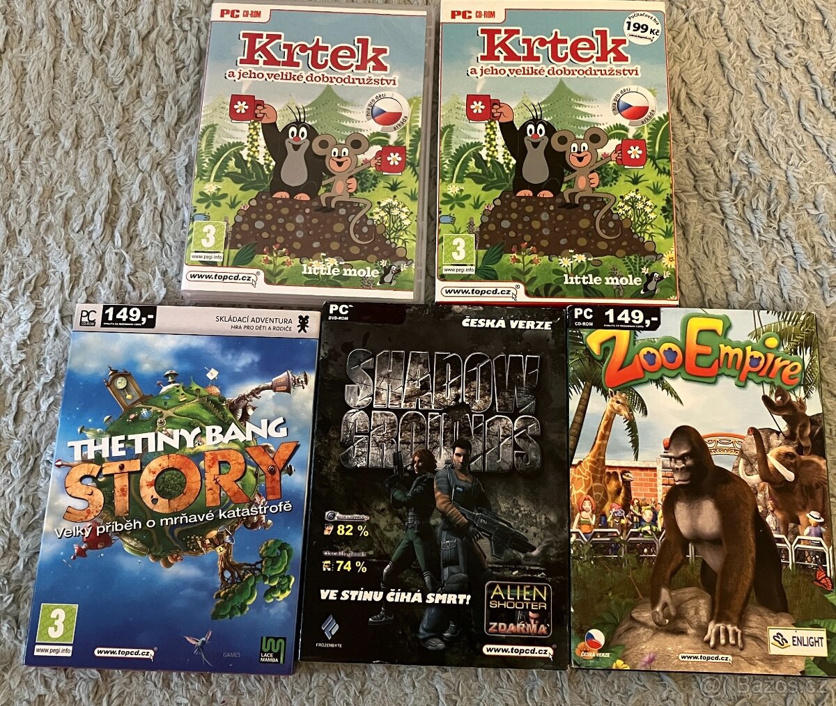 Hrané PC hry z kolekce TopCD, cena za vše