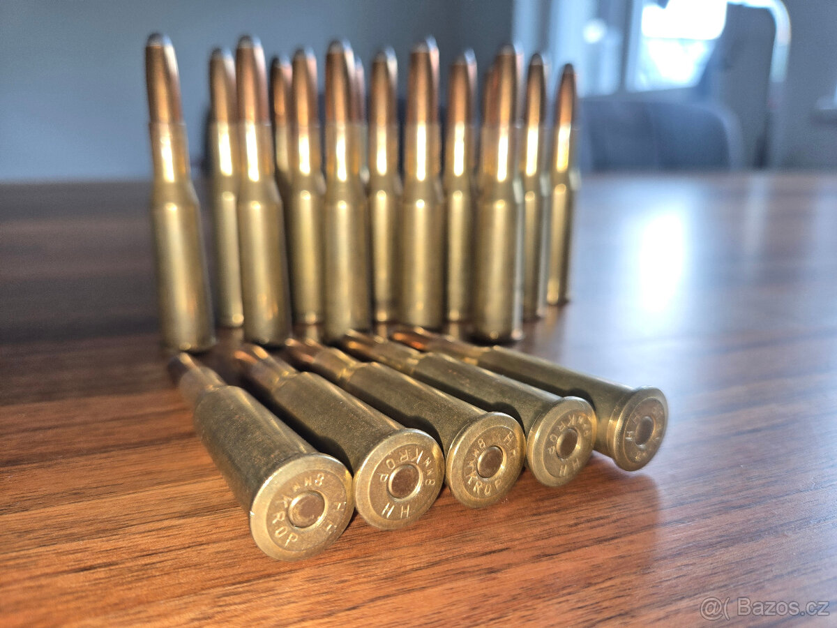 Náboje do pušky Kropáček, Kropatschek 8x60R, označené HH 8mm