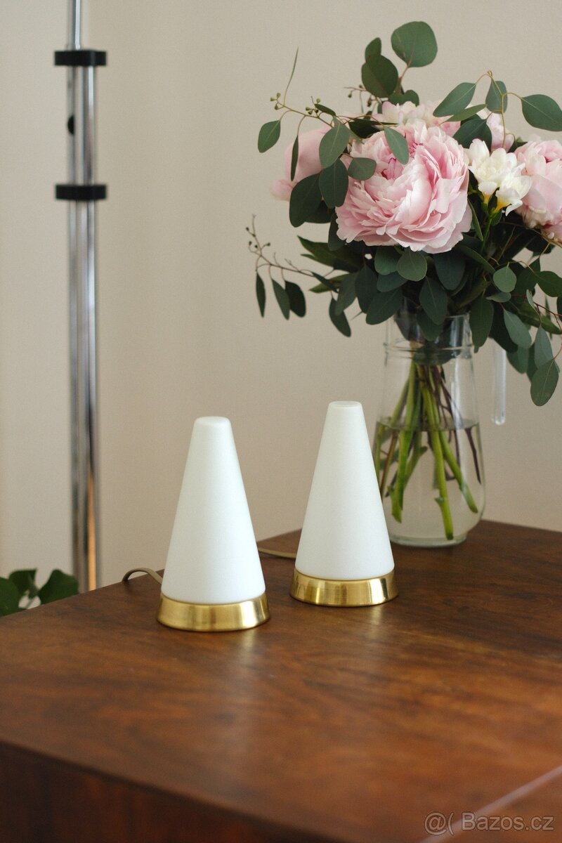 Sada 2 vintage stolních lamp, 80. léta