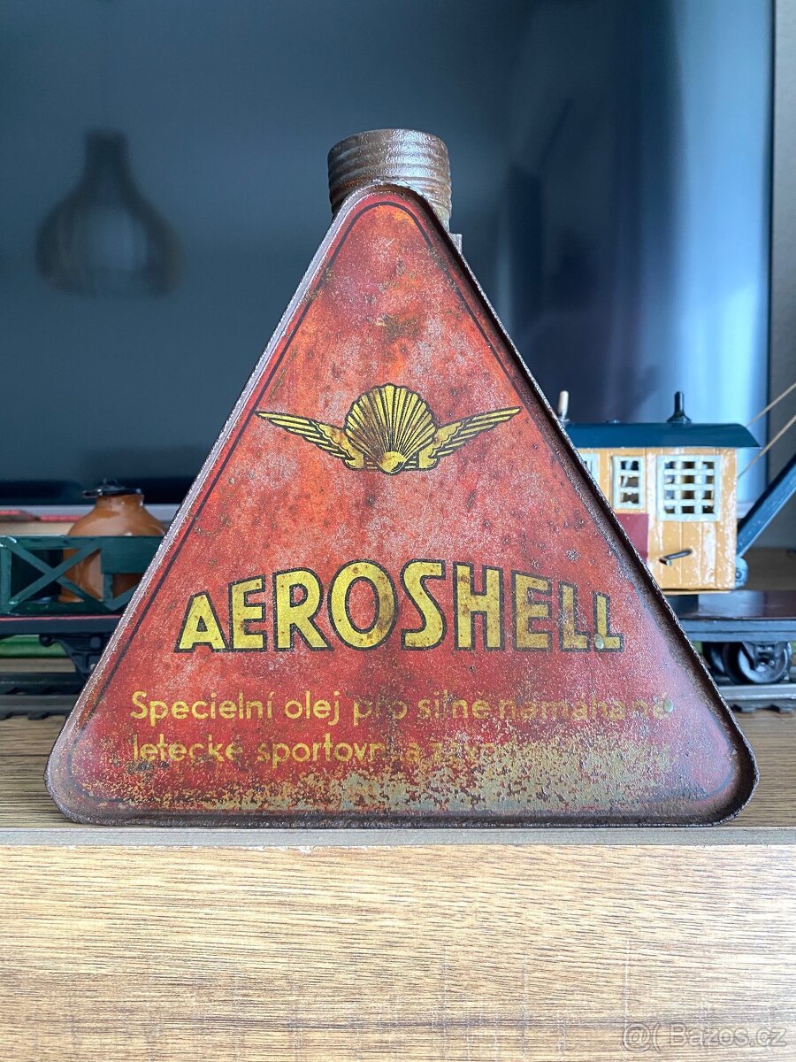 Aeroshell AeroShell stara plechovka od oleje