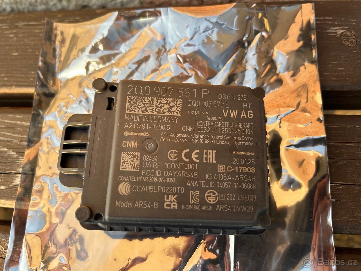Radar VW,Škoda,Seat,atd 2Q0907561P, Nový Díl