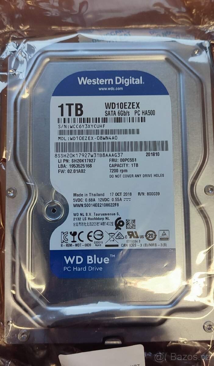 Pevný disk WD Blue 1TB