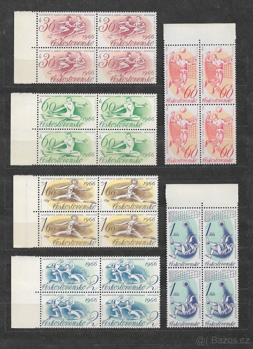 Československo 1966 pof 1498-1503 SPORT.