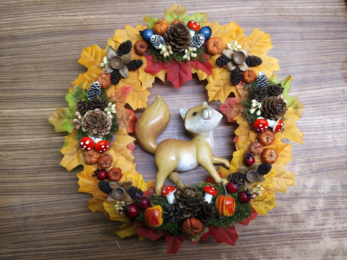 Podzimní věnec s liškou