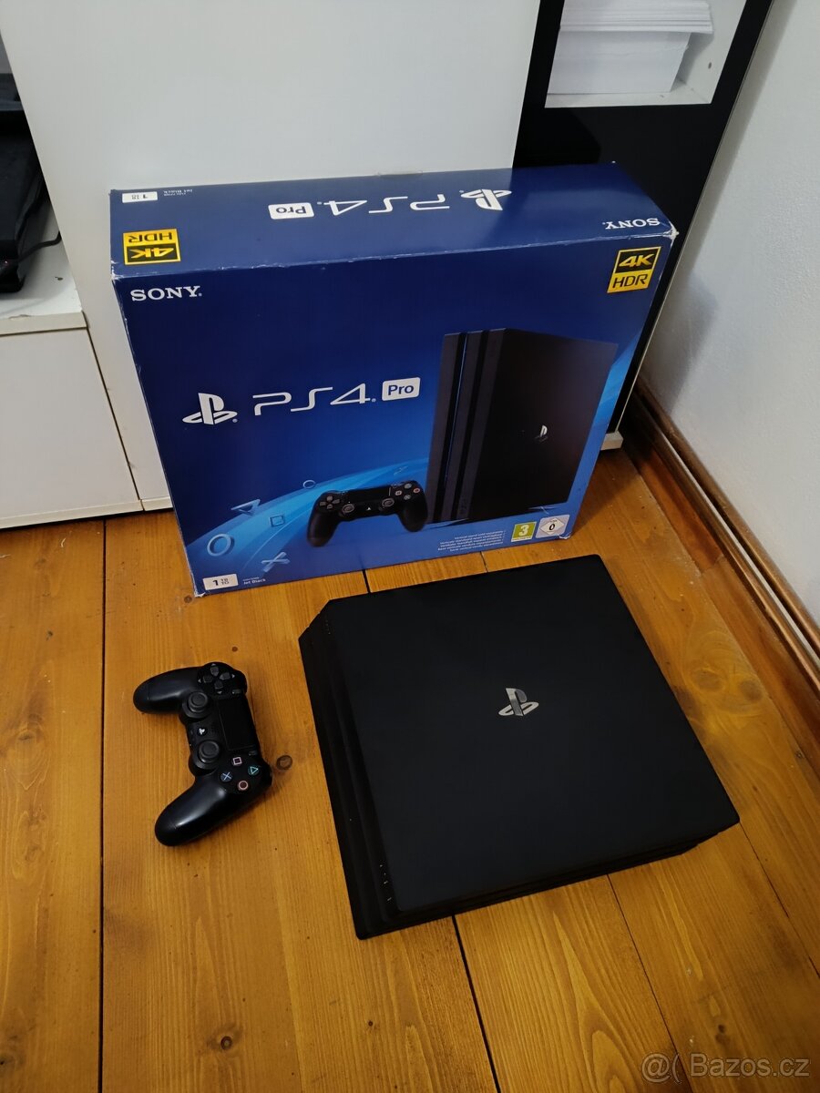 PS4 Pro 1TB, originál ovladač, komplet balení / PlayStation