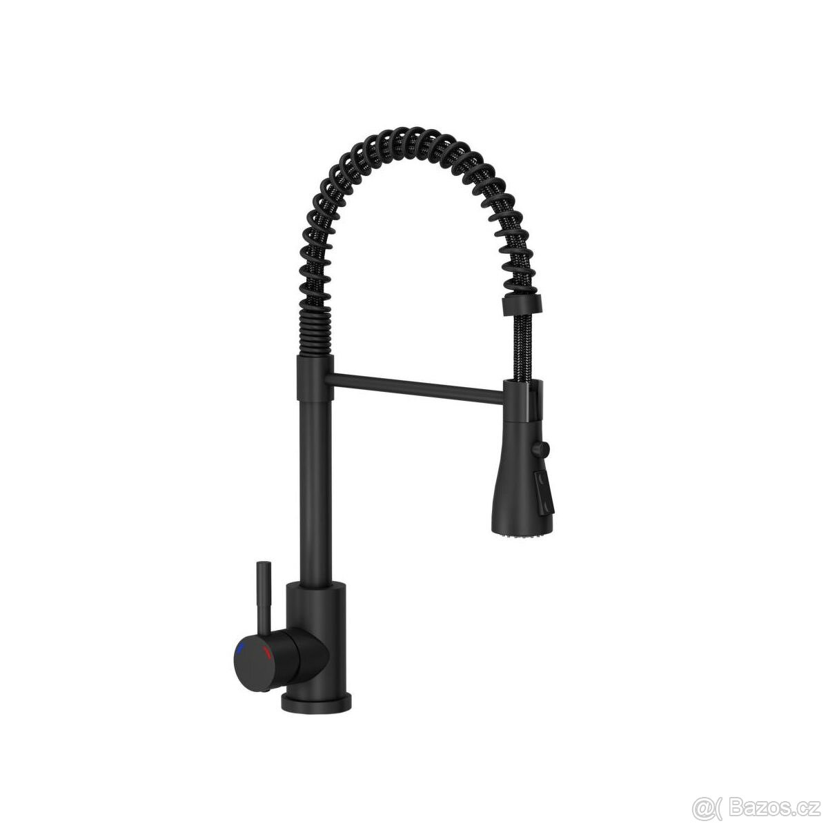 Dřezová baterie černá se sprškou