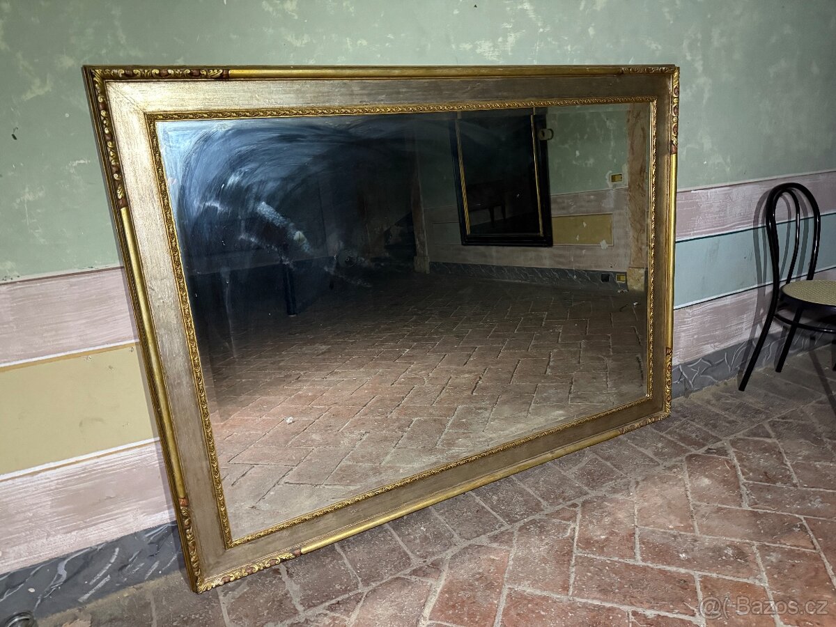 Velké starožitné zrcadlo 180x125cm