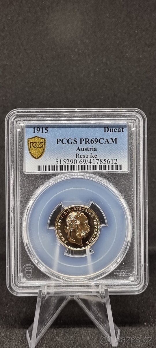 Dukát Františka Josefa I. 1915 PCGS PR69 (NOVORAŽBA)