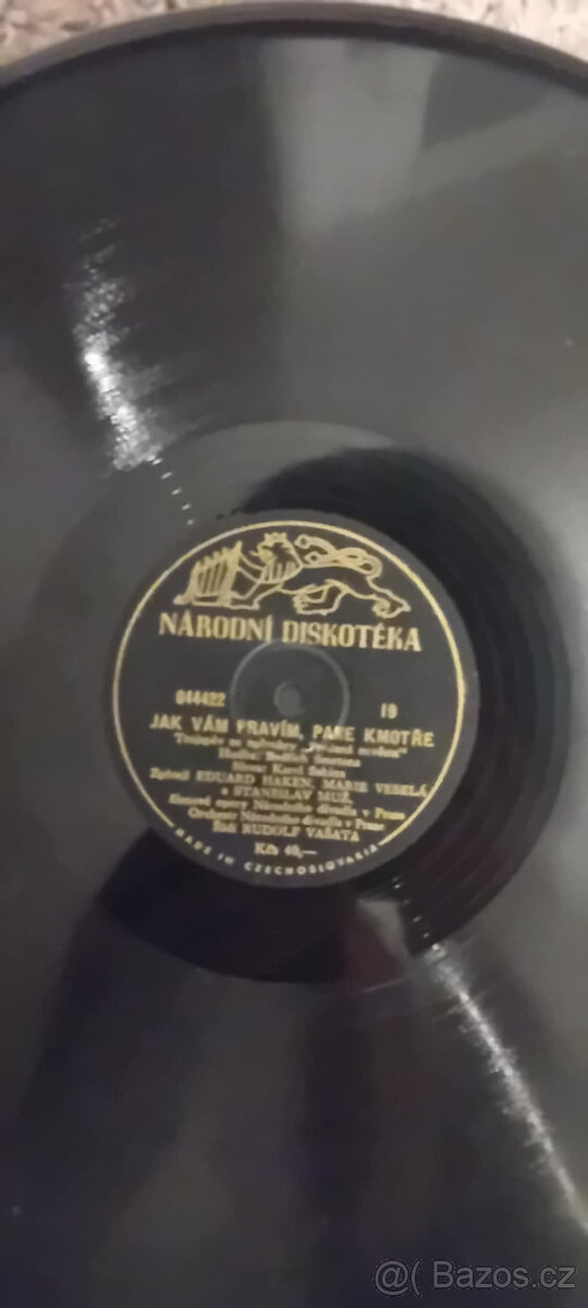 Starožitné šelakové gramodesky