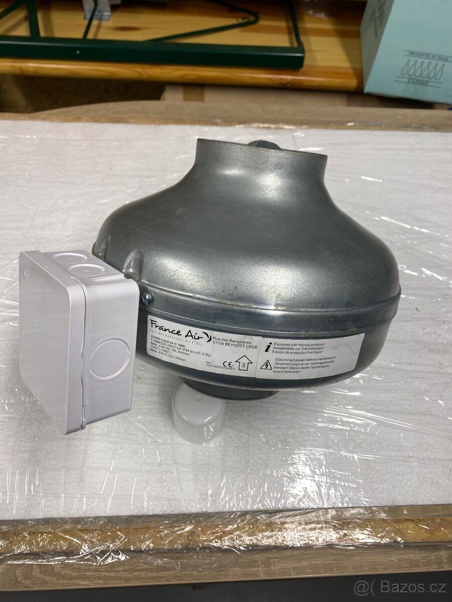 CK 100A - radiální ventilátor do potrubí