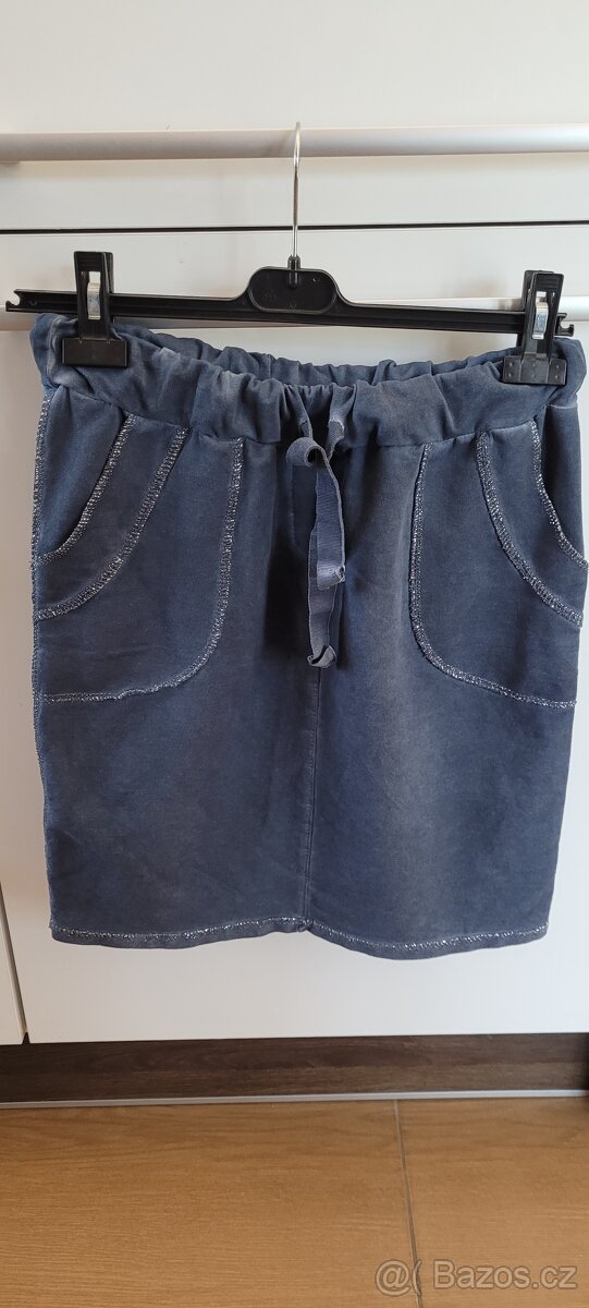 Modrá sukně Made in Italy vel S-M