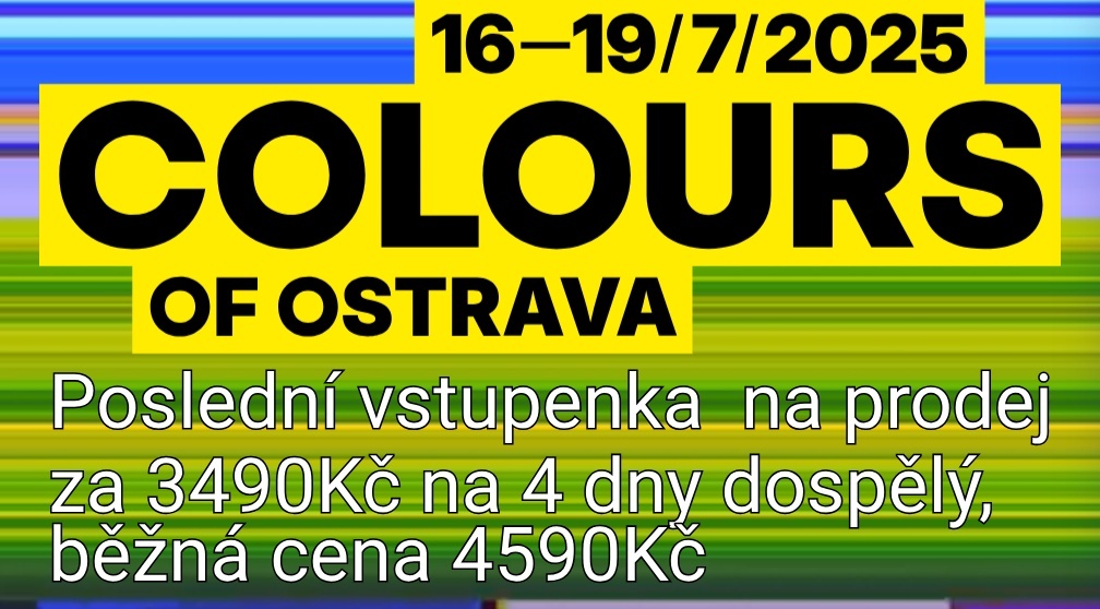 Colours of ostrava dospělý na 4 dny