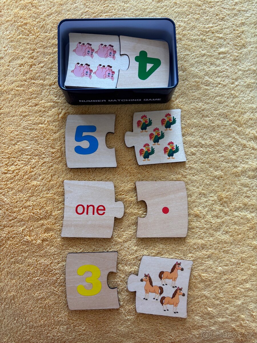 Dřevěné dětské vzdělávací počítací puzzle