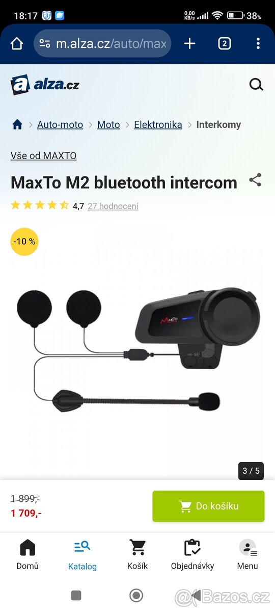 Interkom na motorku