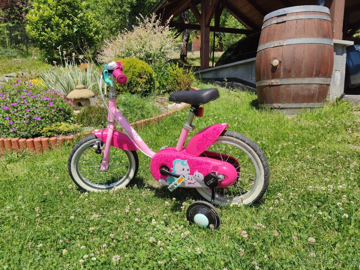 Dětské kolo B-TWIN 500 14" jednorožec 3-5 let