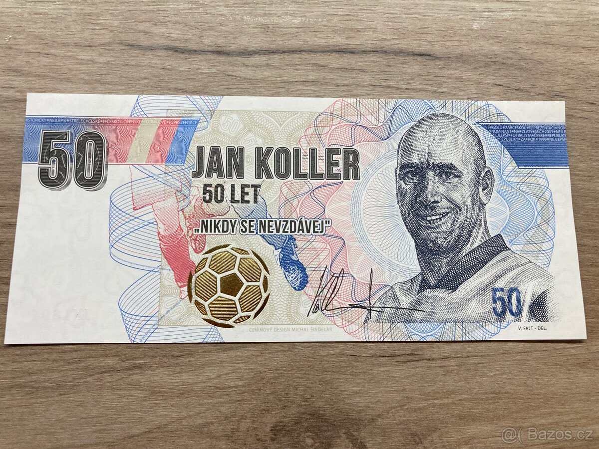 Bankovka Jan Koller - 50 let
