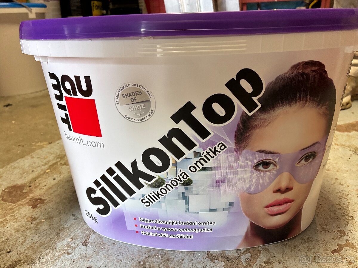 Silikonová omítka Baumit SilikonTop škrábaná 1,5 mm (25kg)