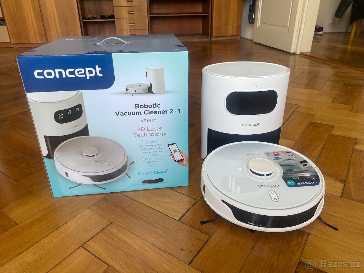 robotický vysavač Concept VR3450 2v1 PERFECT CLEAN Laser 3D