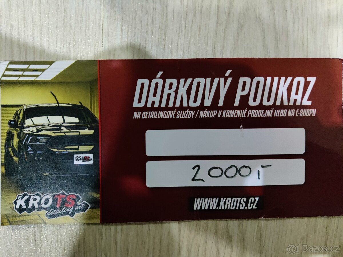 Dárkový poukaz KROTS-detailingove služby