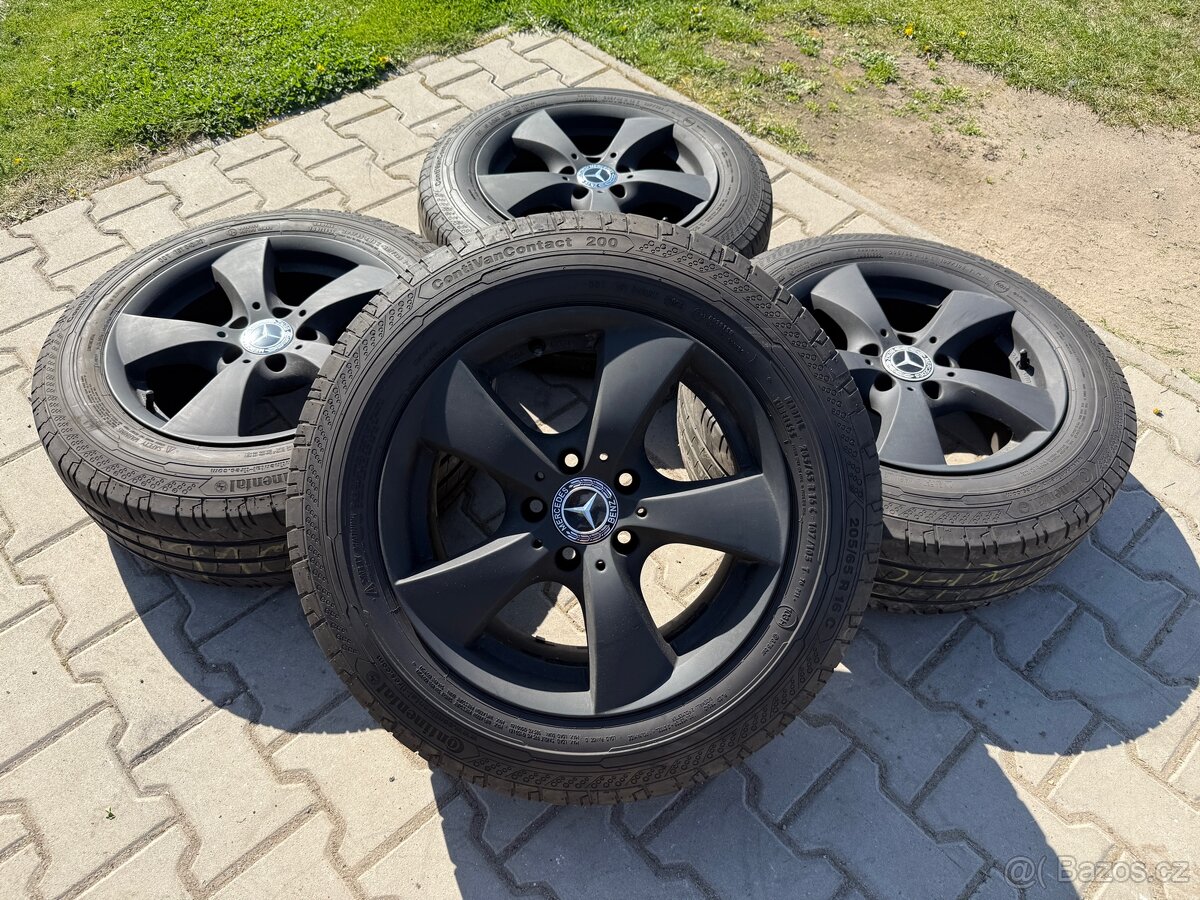 4x al kola 5x112 16 + pneu letní 205/65 R16C