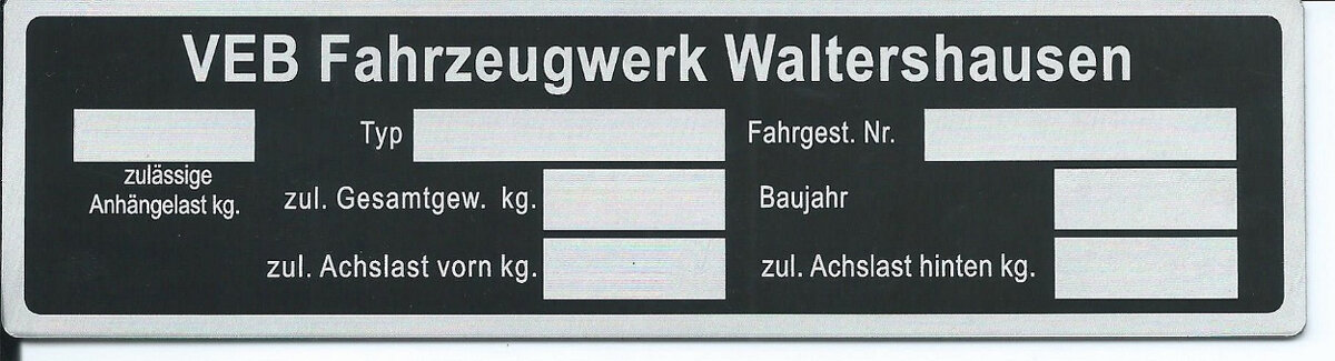 Štítky na Multicar, Wartburg, Trabant, IFA