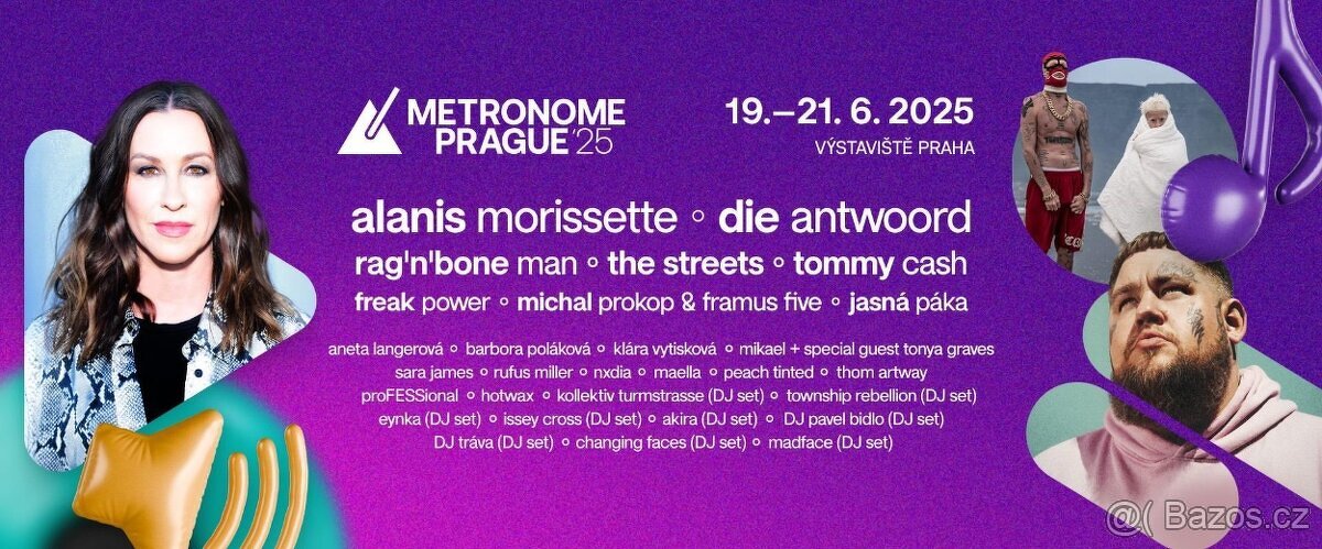 METRONOME, prodám 1-4 třídenní vstupenky.
