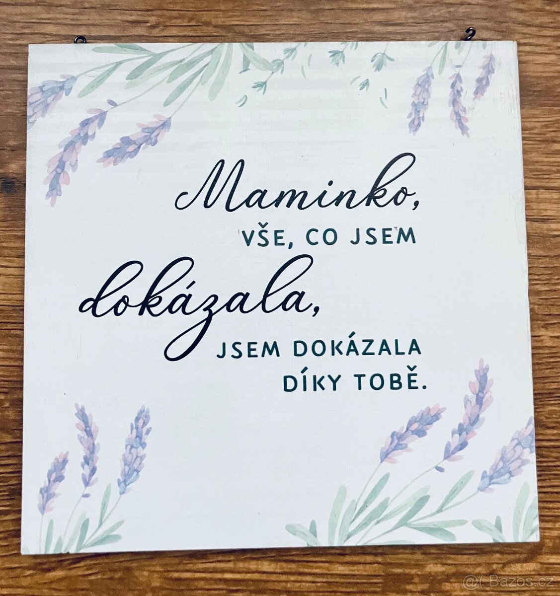 Dekorativní destičky s nápisem - 15x15 cm