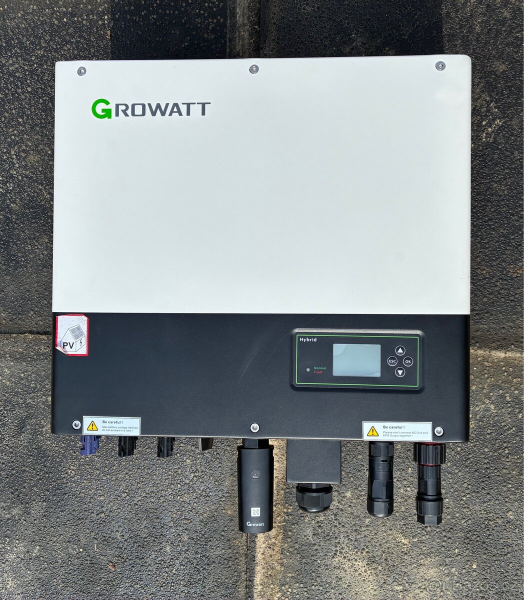 3f hybridní střídač na FVE - Growatt SPH 10000 - 10 kW