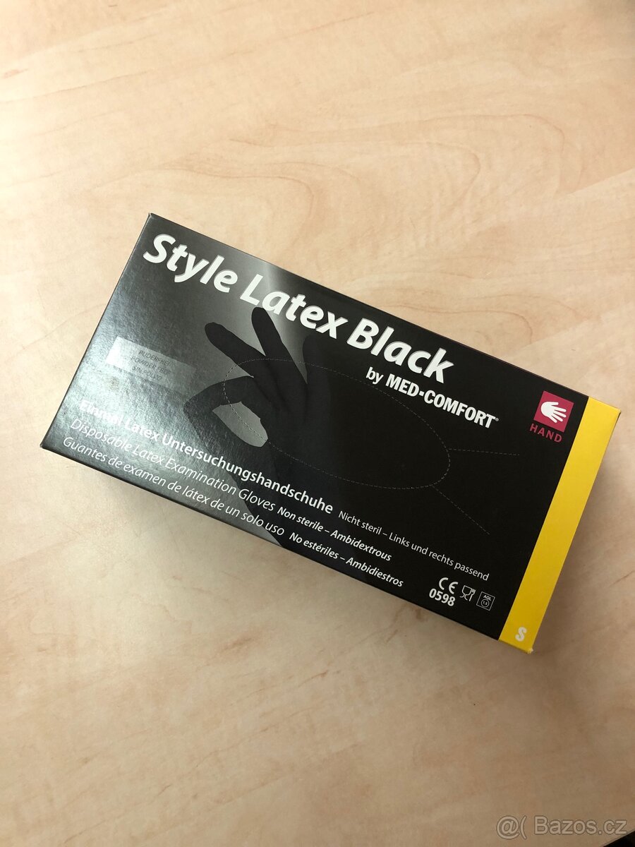 Latexové jednorázové rukavice Style black po expiraci