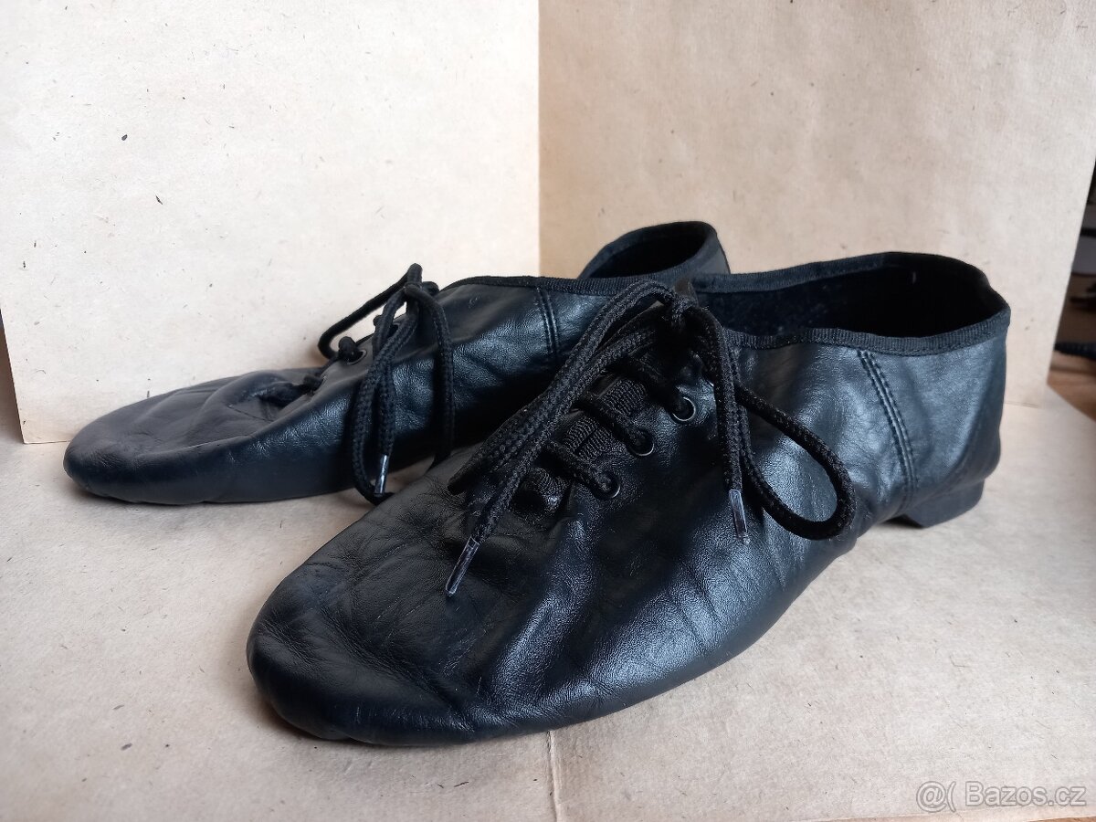 Taneční boty Jazzovky, kožené, velikost 39
