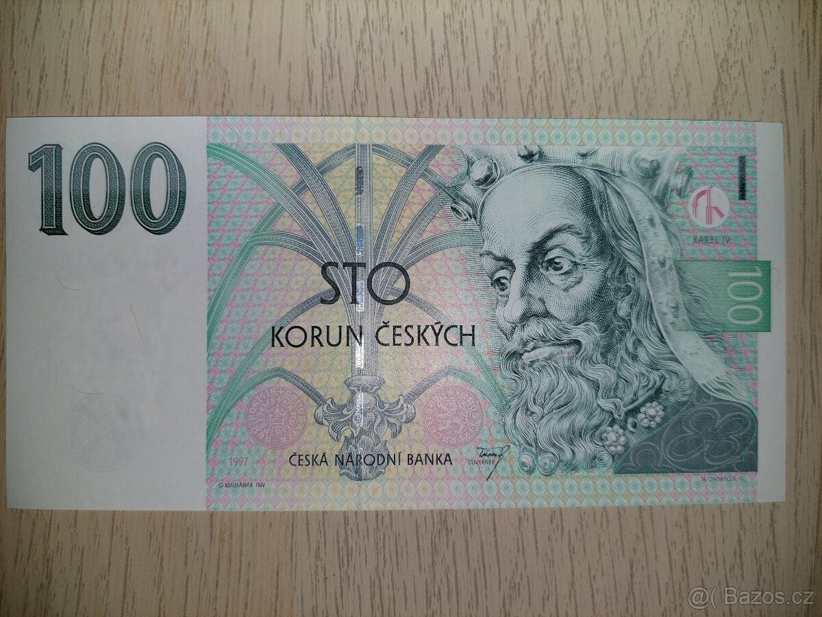 Prodám bankovky ČR 100Kč z roku 1997
