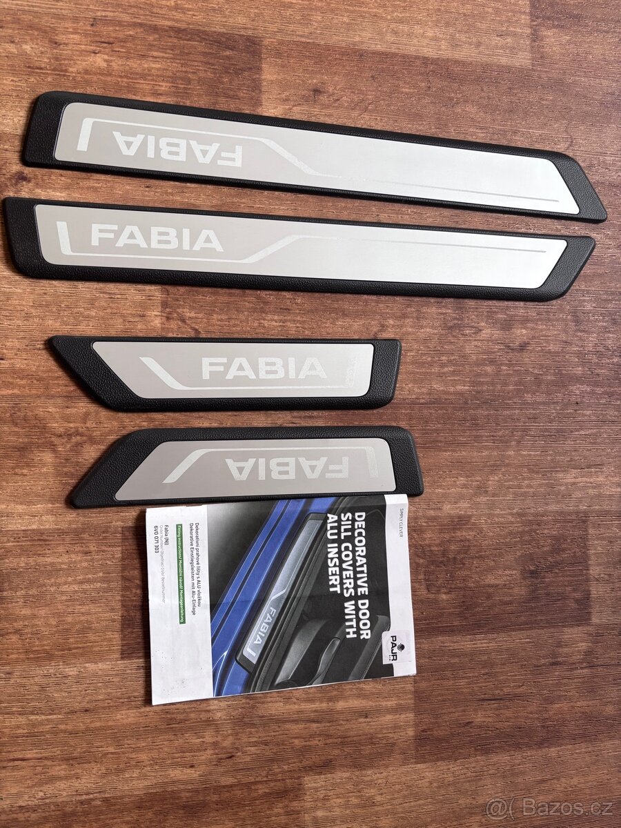 Dekorativní prahové lišty s alu Fabia III