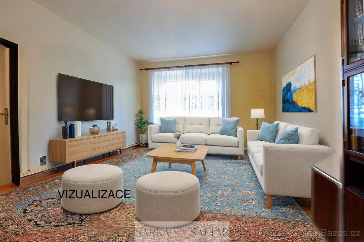 Prodej prostorného bytu 3+1 89m2 plus sklep v centru Hradce 
