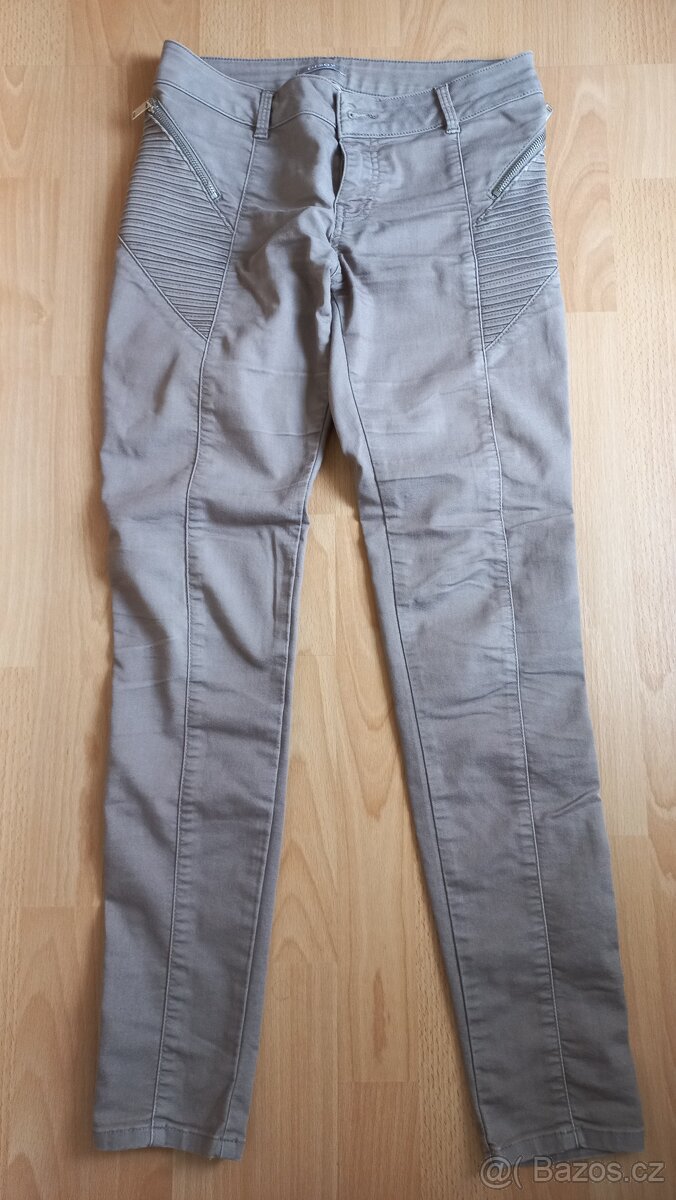 Světle hnědé elastické kalhoty zn. Orsay vel. 38