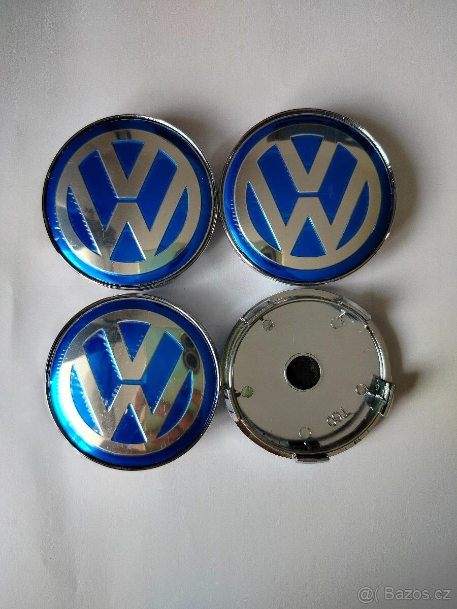 Středové pokličky VW 60mm - modré