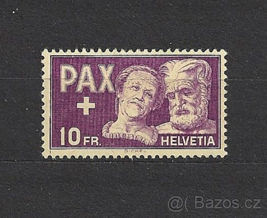 Švýcarsko 1945 Mi 459 PAX Příměří v Evropě.
