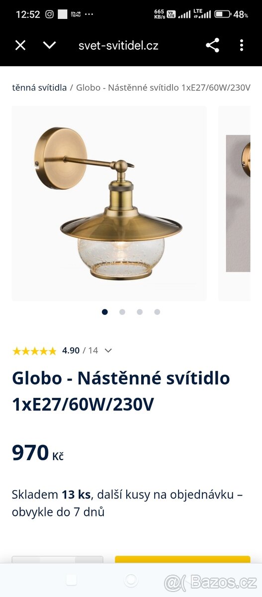 Kovová světla 3 kusy