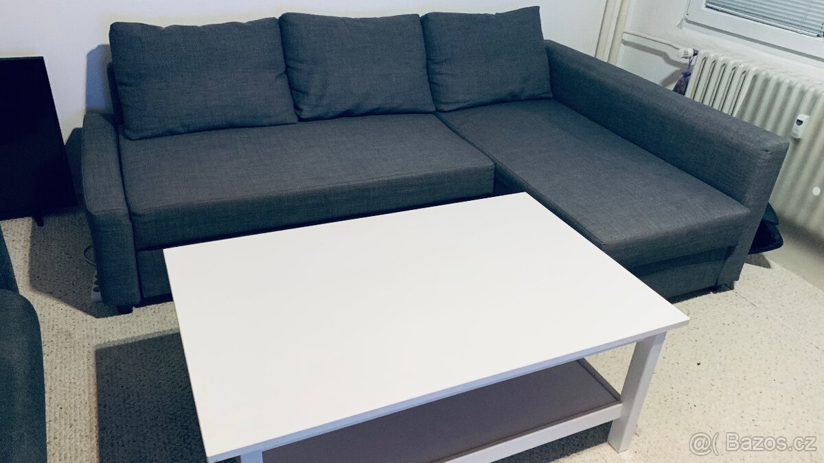 Sedačka IKEA + stůl IKEA Hemnes