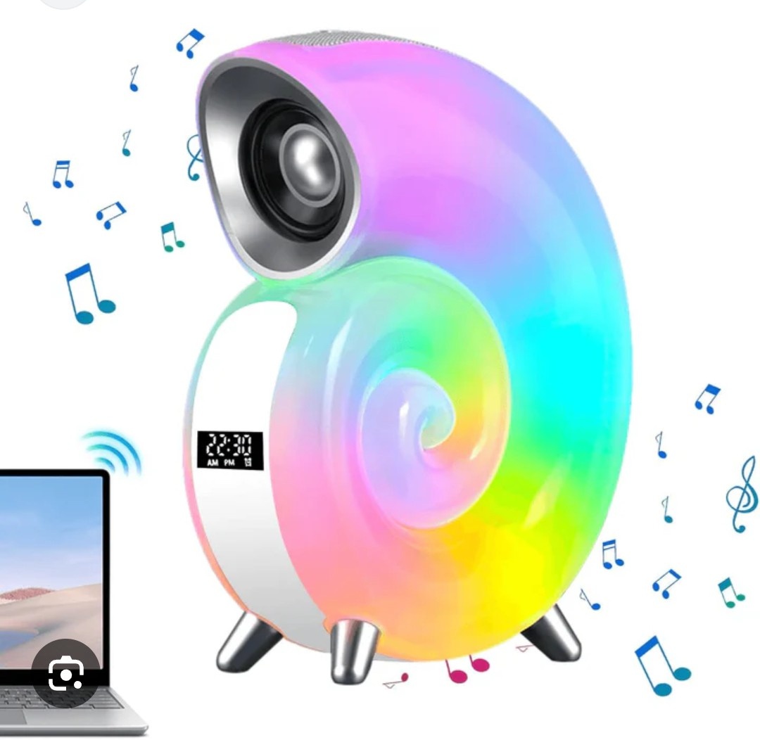 Bezdrátový LED reproduktor s barevnou hudební lampou Conch K
