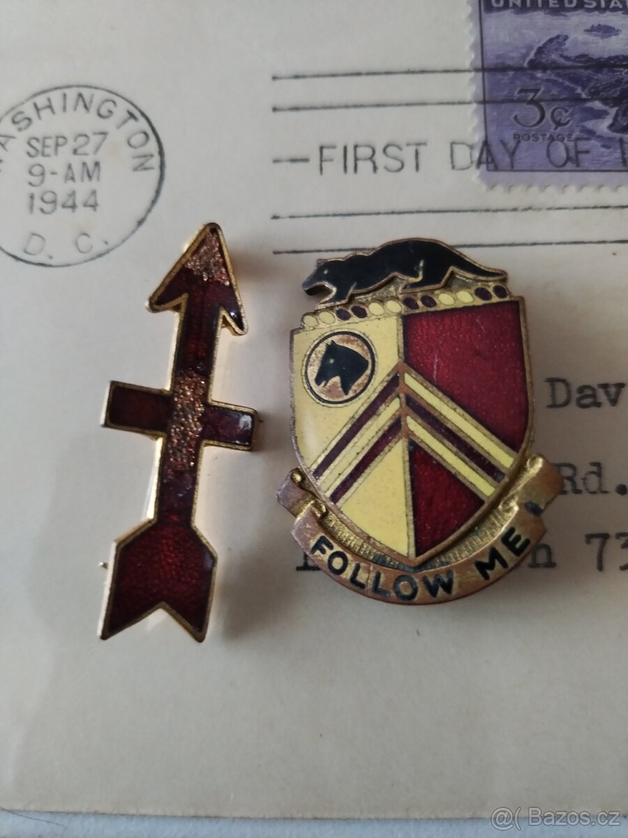 WWII,WW2,2.sv.válka-Smaltové odznaky US army