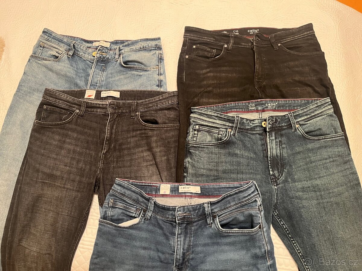Džíny 5x Celio - min. nošené, velmi pěkné