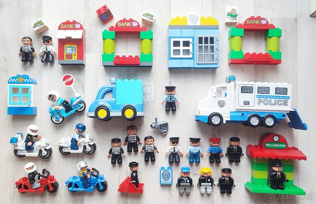 DUPLO auta,náklaďáky,hasiči,policie, figurky,zvířata,doplňky