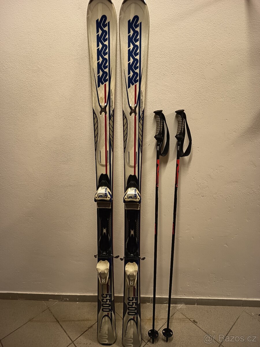 Prodám lyže K2, lyžáky Rossignol a hůlky K2