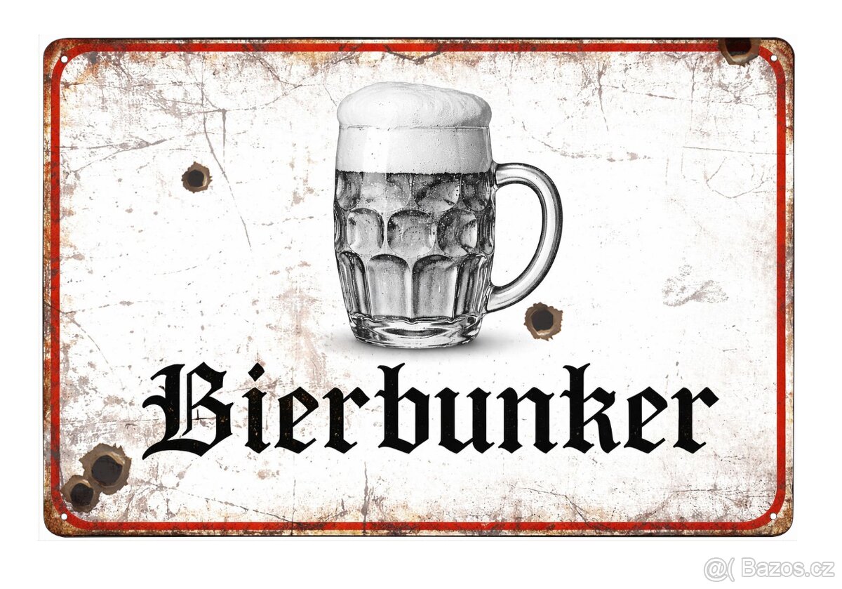 plechová cedule - Bierbunker